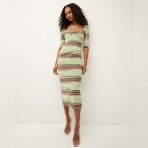 LIKE NEW Veronica Beard Kanye Knit Striped Midi Dress